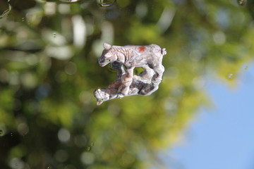 Grey marble precious horse miniature figurine