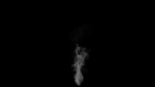 Smoke realistic on black background.Smoke white steam realistic with alpha channel. 3D rendering.Element footage. Place on footage or background. Easy to change color.