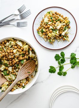 Salade pois chiche fenouil coriandre