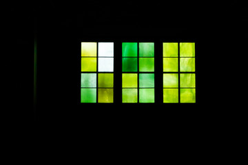 Kirchenfenster, grün, Licht