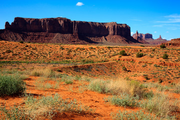 Utah/Arizona / USA - August 10, 2015: The Monument Valley Navajo Tribal Reservation landscape, Utah/Arizona, USA