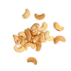 cashew nut isolated on white background.