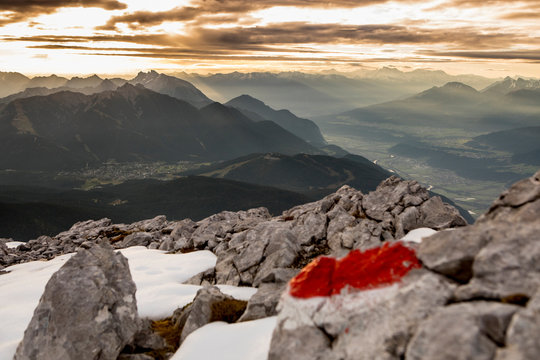 Seefeld and the Inntal seen from the Hohe Munde