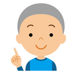 指差しで説明する少年