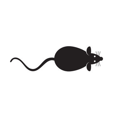 Mouse logo cartoon on a white isolated background. Vector image