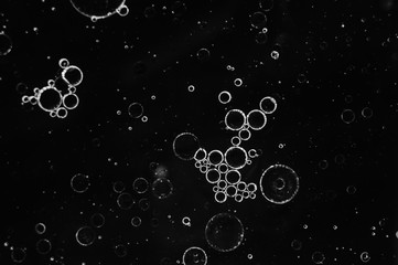 bubbles on black background