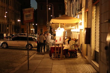 street at night dining at night