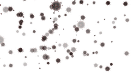 Coronavirus disease COVID-19 infection medical isolated. China pathogen respiratory influenza covid virus cells.