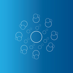 bubble icon vector illustration design template