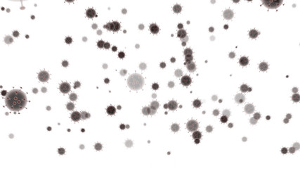 Coronavirus disease COVID-19 infection medical isolated. China pathogen respiratory influenza covid virus cells.