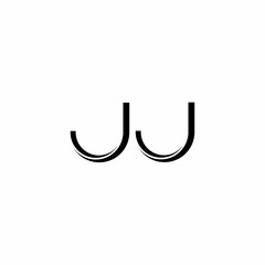 JJ Logo monogram with slice rounded modern design template