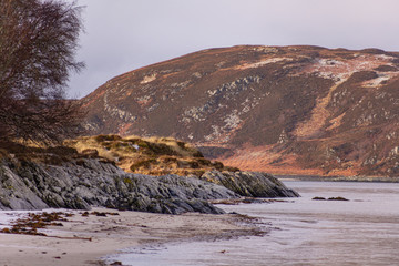 The silver sands of Morar in Scotland