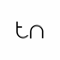 TN Logo monogram with slice rounded modern design template