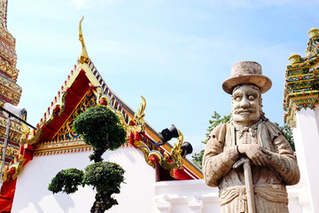Chinese Statue at temple in Thailand