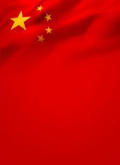 Waving flag of China - Full page cover design