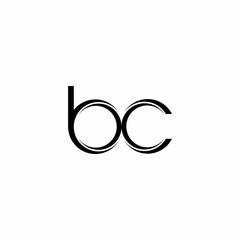 BC Logo monogram with slice rounded modern design template