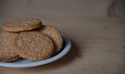 Fasting biscuits on a plate