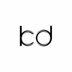 KD Logo monogram with slice rounded modern design template