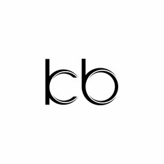 KB Logo monogram with slice rounded modern design template