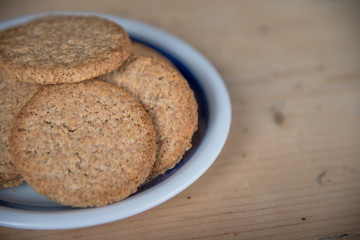 Fasting biscuits on a plate