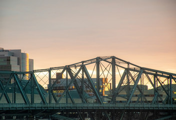 alexandia bridge at sunset