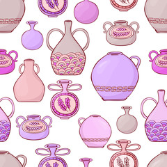  Seamless pattern for fabric. pink jugs