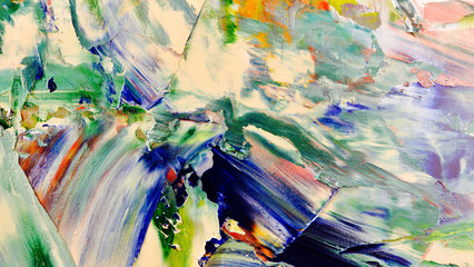 Colorful abstract background wallpaper. Modern motif visual art.  Mixtures of oil paint. Trendy...