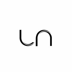 LN Logo monogram with slice rounded modern design template