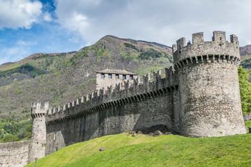 Fototapeta na wymiar Montebello Castle in Bellinzona