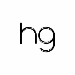 HG Logo monogram with slice rounded modern design template