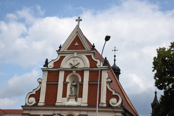 Fototapeta na wymiar Church of Saint Anthony of Padua (also known as Saint Anthony of Lisbon) belonging to the Franciscan Order, in town of Przemyśl, Poland
