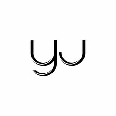 Obraz na płótnie Canvas YJ Logo monogram with slice rounded modern design template
