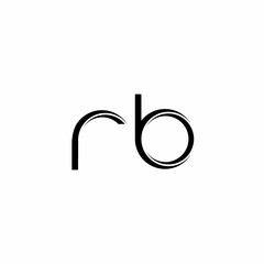RB Logo monogram with slice rounded modern design template
