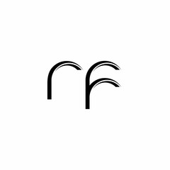 RF Logo monogram with slice rounded modern design template