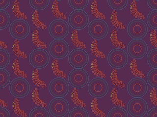 Seamless bright spring pattern with  concentric circles and  .
