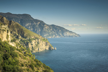 Fototapeta na wymiar Amalfi Coast in wonderful light and colors