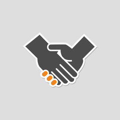 flat icons for Handshake,Sticker,vector illustrations