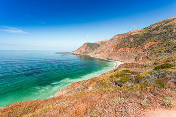 Fototapeta na wymiar A beautiful View in Califórnia coast - Big Sur, Condado de Monterey, Califórnia