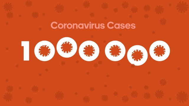 The coronavirus case has reached the millionth mark. Record number of infected people.