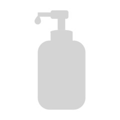 alcohol gel bottle gray color Isolated on white background. vector and illustration