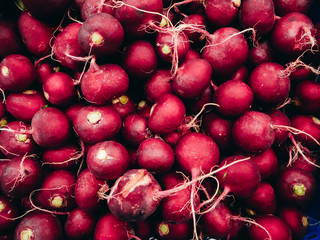 Texture with lots of radish.