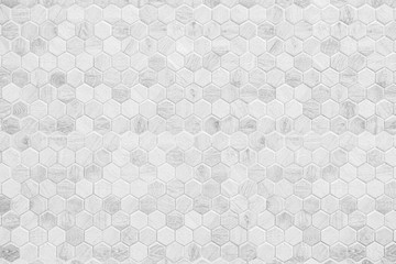 Honeycomb patterned wood panels in hexagonal shape, wood, blackground, abstract white clean pattern