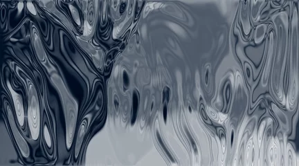 Gordijnen Abstract texture imitating liquid metal © alexmu