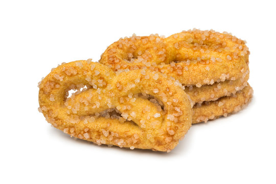 Traditional dutch sweet cookies called krakeling