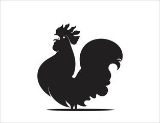 rooster icon. cock face vector illustration.