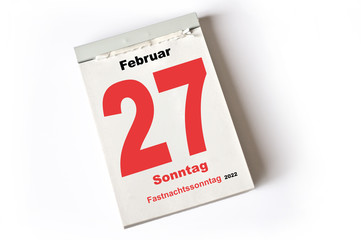 27. Februar 2022 Fastnachtssonntag