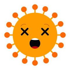 COVID EMOJI ILLUSTRATION. Dizzy Face Coronavirus Emoji vector illustration.