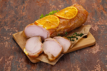 Chicken roll with orange