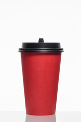 red takeaway coffee cup 