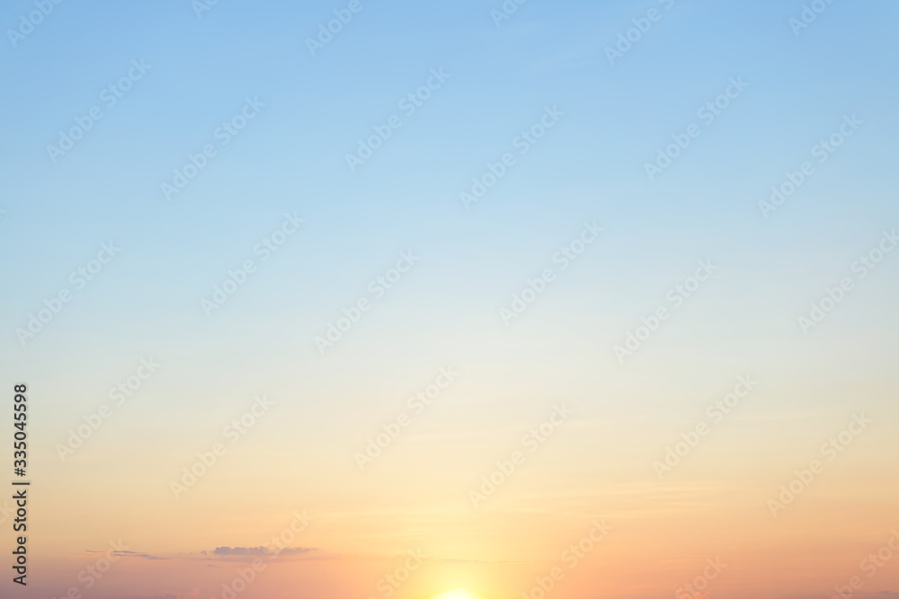 Wall mural breathtaking sunset, beautifull sky clouds background